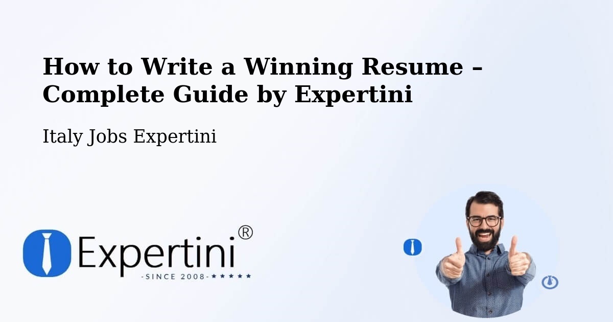Resume Writing Guide for Job Seekers – Termoli - Termoli, Italy Jobs Expertini