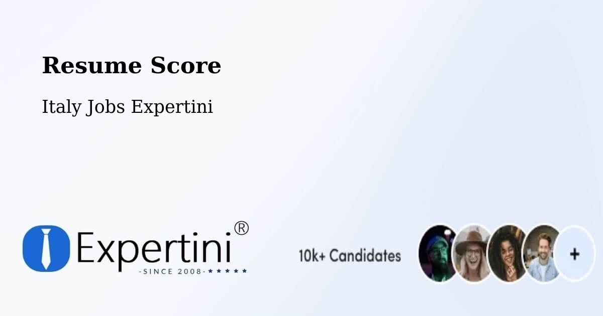 Resume Score & Job Description Match Tool – Termoli - Italy Jobs Expertini